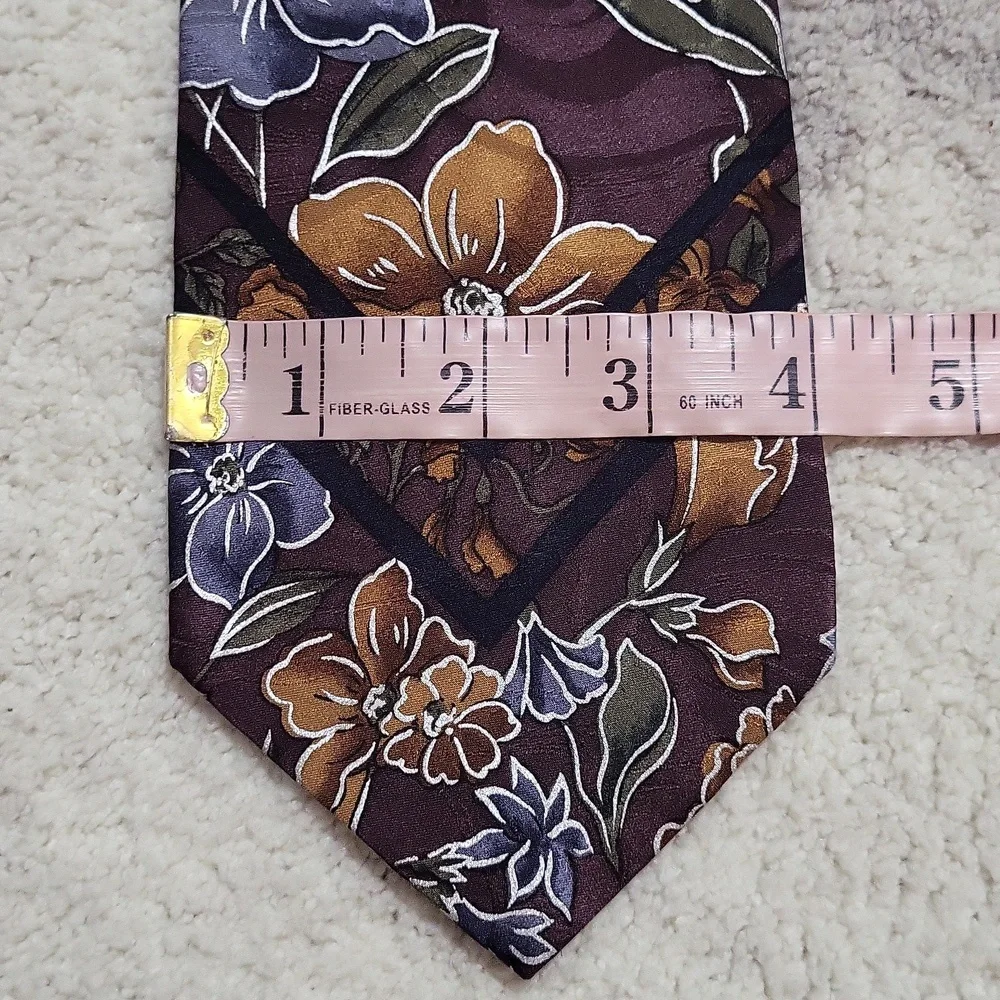 Vintage Deco Mode Silk Floral Neck Tie